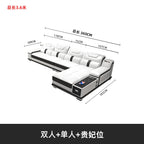 Modernes Luxus Ecksofa en Leder – Canapé multifonctionnel en forme de L, canapé d'immersion design minimaliste pour femmes de style