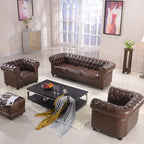 Modernes Chesterfield Sofa Set mit Knopfheftung – Elegantes U-förmiges Polstersofa für stilvolle Wohnzimmer