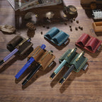 Porte-stylo rétro en cuir avec boucle – Boucle pour stylo plus élégante avec clip métallique pour carnet de notes, journal et raboteuse