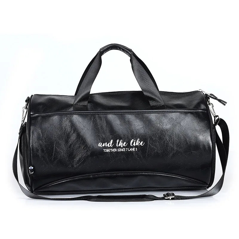 AND THE LIKE Unisex Fitness- & Reisetasche – Gym Bag aus Mikrofaser mit Trocken-/Nass-Trennung, Schulter- und Handtasche für Männer & Frauen