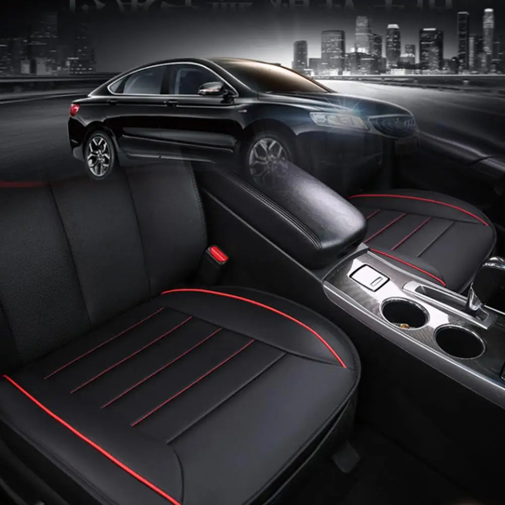 PU-Leder Auto-Sitzkissen Einzelsitz – Universeller Autositzschutz ohne Rückenlehne, rutschfest & komfortabel für alle Jahreszeiten