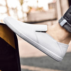 Britische Herren Loafer aus echtem Leder – Weiße Slip-On Mokassins mit weicher Sohle, Business & Casual Schuhe für Frühjahr und Herbst