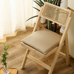 Quadratisches Stuhlkissen aus PU Leder 40×40 cm - Wasserdichtes Memory-Foam Sitzkissen für Esszimmer, Homeoffice &amp; Alltag 