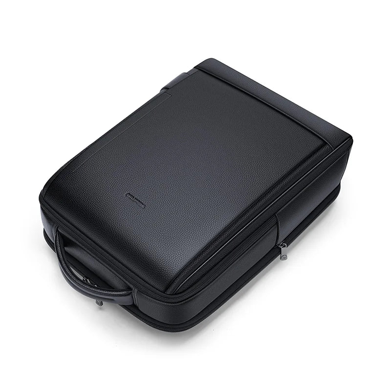 WILLIAMPOLO Echtleder Rucksack unisex – Mochila grande para ordenador portátil para negocios, viajes y viajes