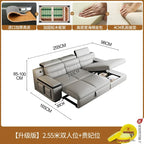 Designer Ledersofa für das Wohnzimmer – Verstellbares, faltbares & modulares Lounge-Sofa aus Echtleder im minimalistischen Design