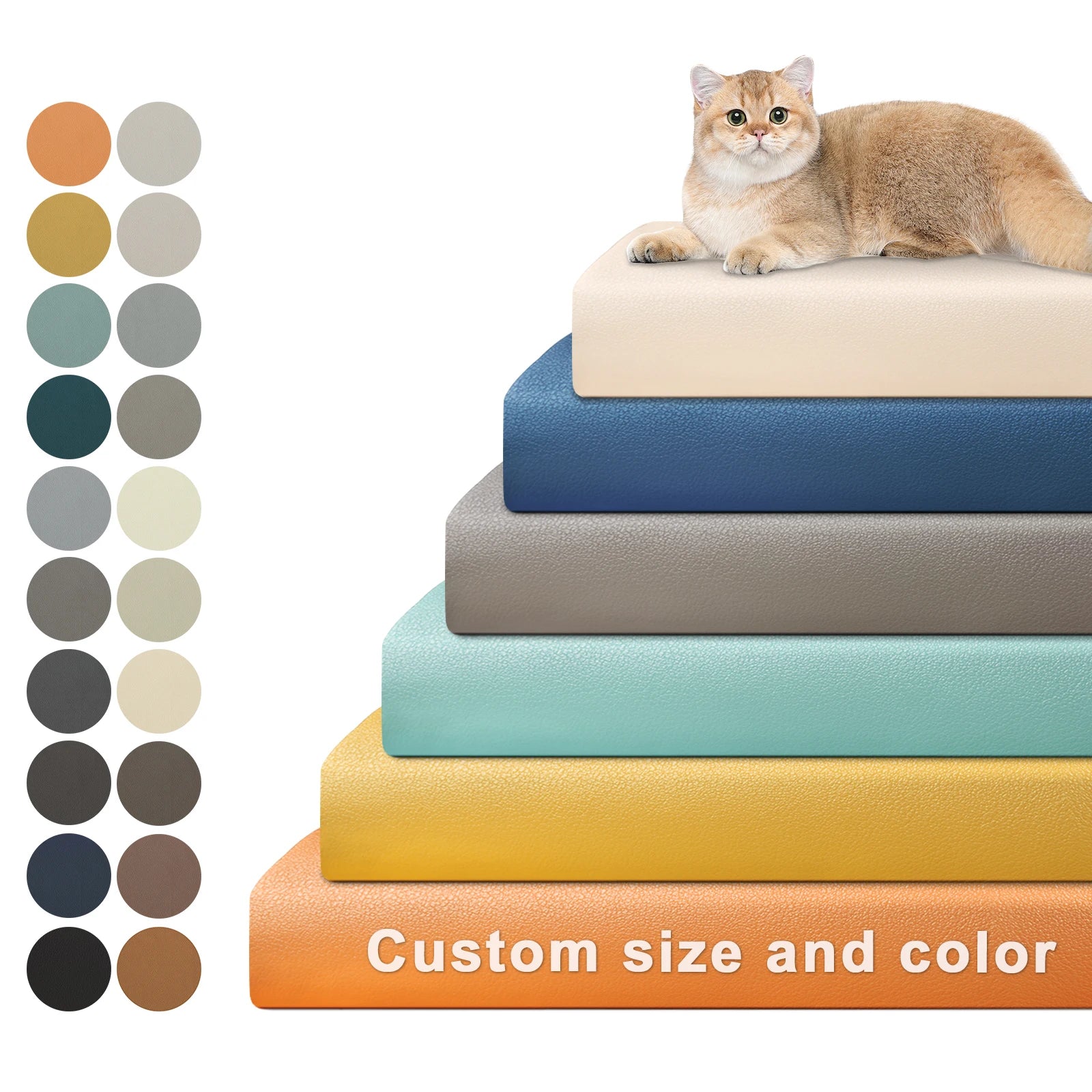 Maßgefertigtes Leder Bankkissen – Rutschfestes Sitzpolster mit dicker Schaumfüllung für Innenmöbel