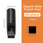 WUTA Basic Rechteck Lederstanzer – Quadratischer & Oblonger Hohlstanzer aus Carbonstahl für Gürtel, Riemen & Uhrenarmbänder