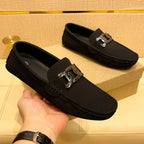 YRZL Herren Loafer in Übergröße bis 48 – Weiche Driving Mokassins aus Velours-Optik, Luxus Slip-On Flats für Alltag & Freizeit