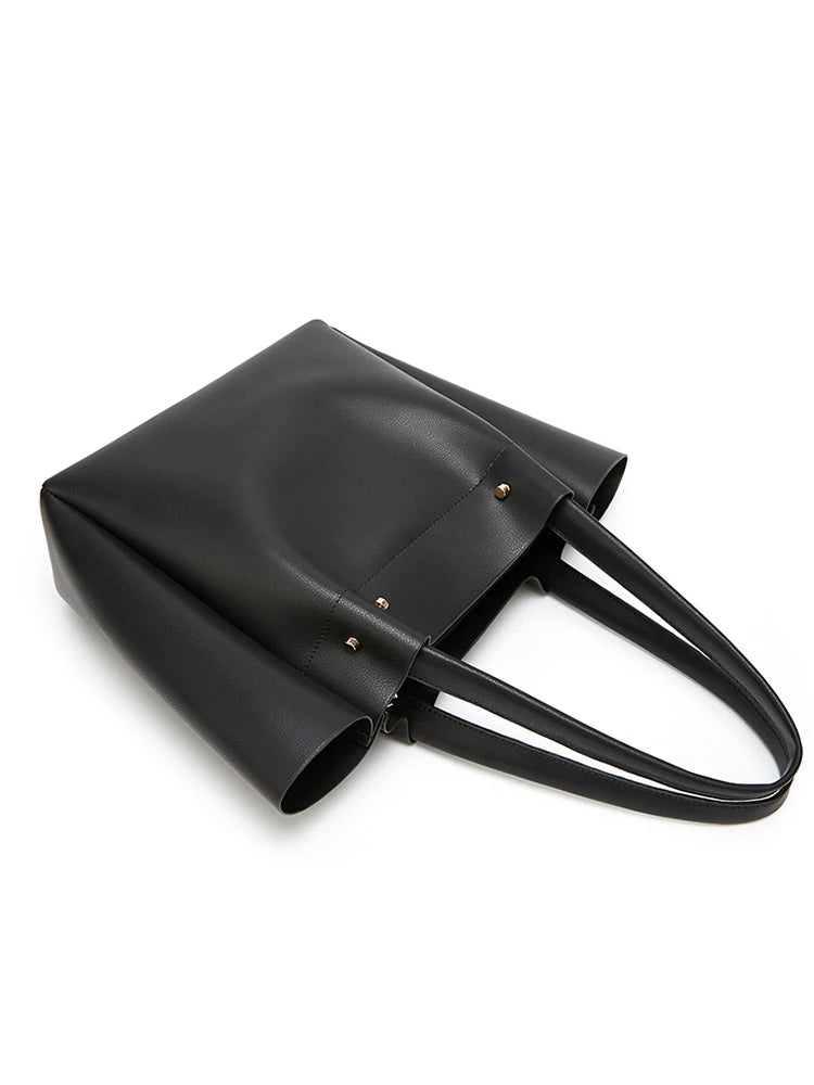 Große Damen Pleated Tote Bag 2024 – PU-Leder Schultertasche mit Falten-Design, tragbare Handtasche für Alltag & Shopping