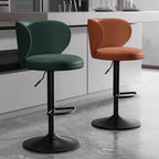 Luxus Leder Barhocker – Moderner minimalistischer Design-Barstuhl, höhenverstellbar & drehbar für Bar, Restaurant und Counter