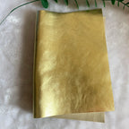 Metallisch glänzendes Echtleder Rindsleder – Gold & Silber Top Layer Leder 20 × 30 cm für DIY Taschen & Accessoires