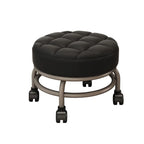 Niedriger Rollhocker aus Metall mit leisen Universalrollen – Beweglicher Schuhwechselstuhl für Haushalt &amp; Wohnzimmer