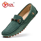 YRZL Herren Wildleder Loafer – Weiche Driving Mokassins en cuir véritable, Slip-On Flats en Übergrößen bis 48 