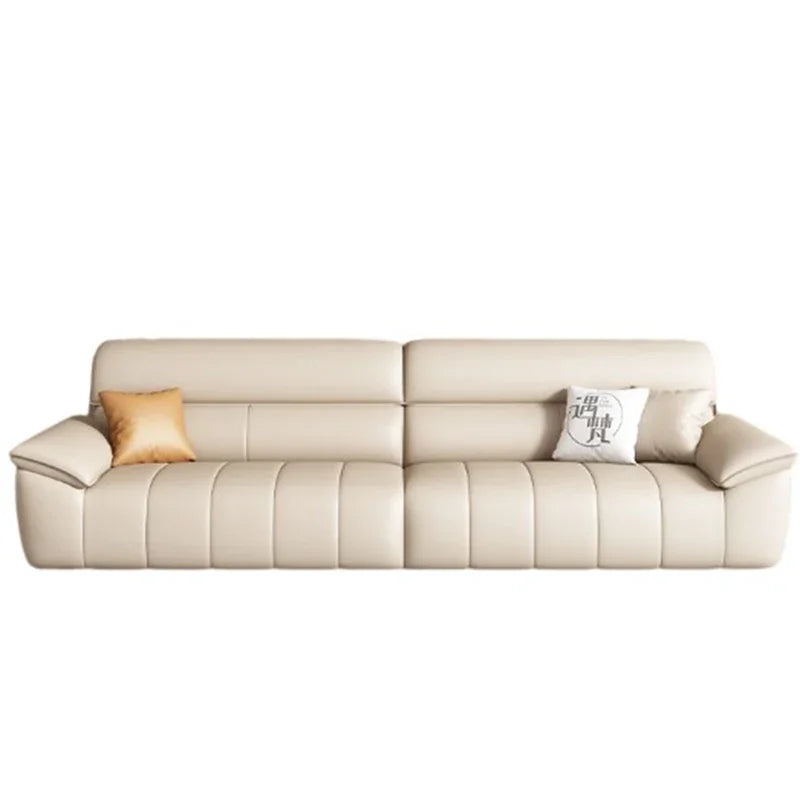 Canapé lounge design en cuir – Italienisches Luxus Wohnzimmersofa aus echtem Leder, moderne et minimaliste