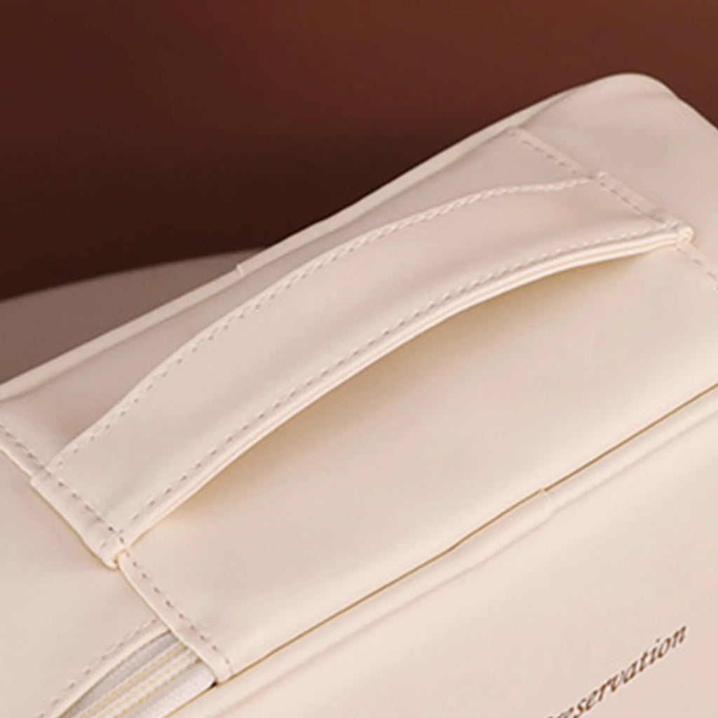 Große Reise Kosmetiktasche aus PU-Leder – Mehrlagiger, abnehmbarer Make-up & Toiletry Organizer, wasserdicht & elegant