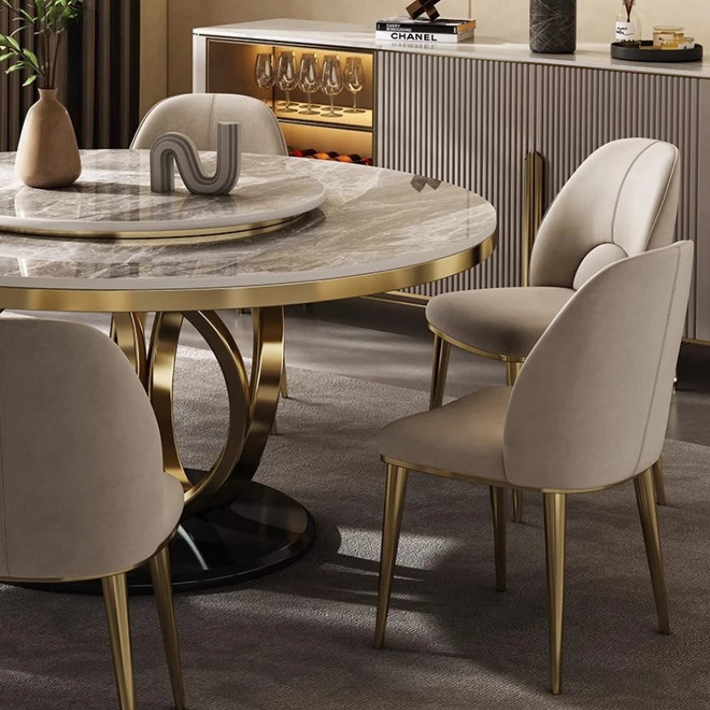 Leder Design Esszimmerstuhl – Moderner nordischer Dining Chair aus Echtleder im Light-Luxury-Stil für Zuhause & Restaurant