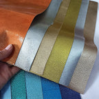 Metallisch glänzendes Echtleder Rindsleder – Gold & Silber Top Layer Leder 20 × 30 cm für DIY Taschen & Accessoires