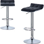 WOLTU Barhocker 2er Set en PU-Leder – Höhenverstellbare &amp; drehbare Tresenhocker mit gepolsterter Sitzfläche et Chromstahl-Gestell
