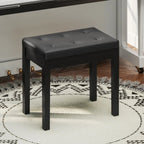Anajqaqia Klavierbank mit Stauraum – Gepolsterter Piano Hocker aus Kunstleder en Negro, 55 × 34 × 50 cm 