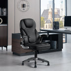 WOLTU Ergonomischer Bürostuhl aus Kunstleder – Höhenverstellbarer Executive Drehstuhl mit hoher Rückenlehne, gepolstertem Sitz &amp; Rollen 