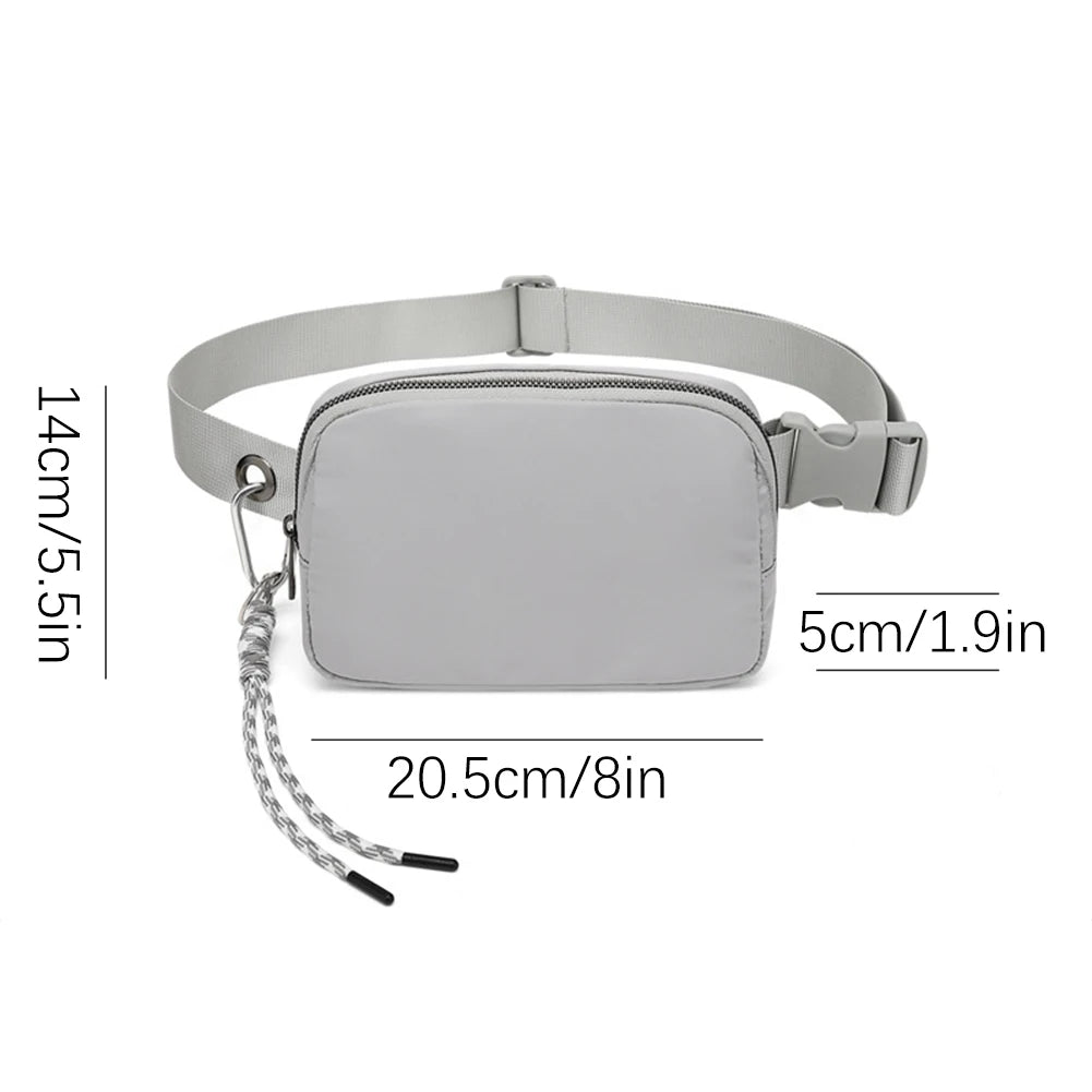 Extra Lange Gurt Fanny Pack – Leichte und Stylische Polyester Bauchtasche mit Handyfach, Umhänge- & Gürteltasche