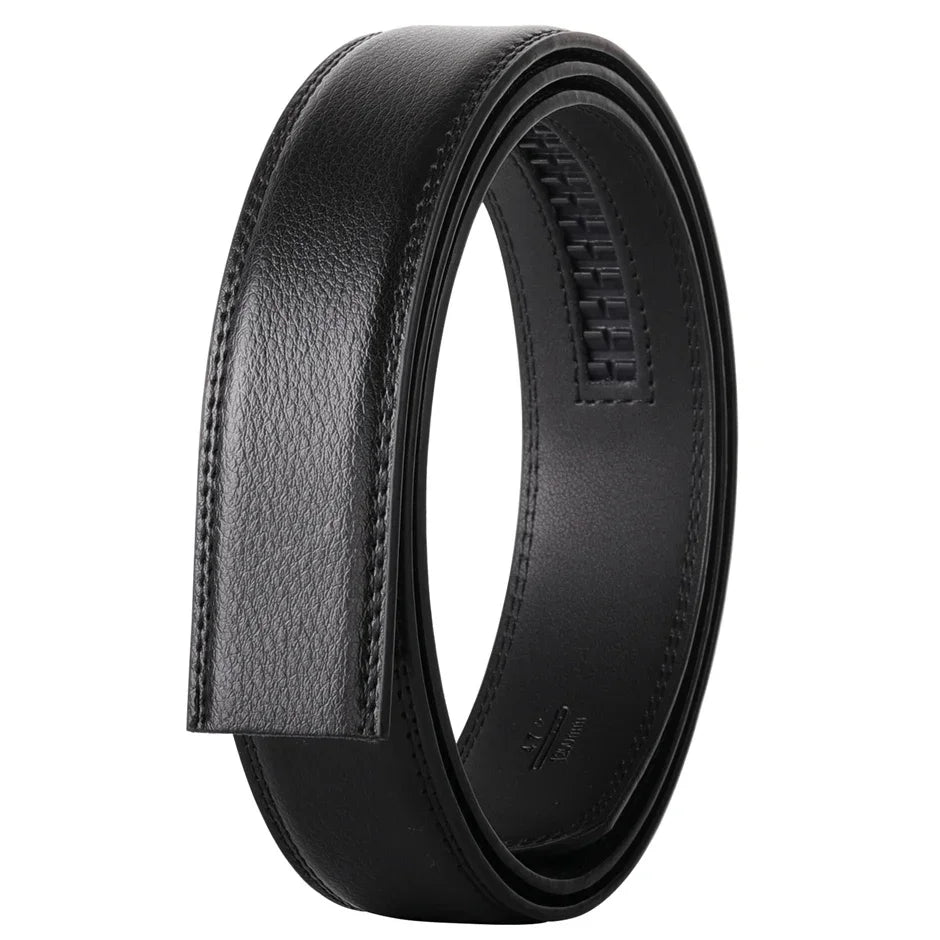 Herren Leder Gürtel ohne Schnalle – 3,5 cm Breite aus echtem Rindsleder in Schwarz, Braun, Blau, Grau & Weiß