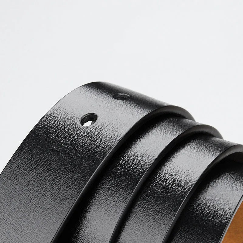 Hochwertiger Herren Ledergürtel ohne Schnalle – 3,8 cm Breite aus echtem Rindsleder in Schwarz & Braun