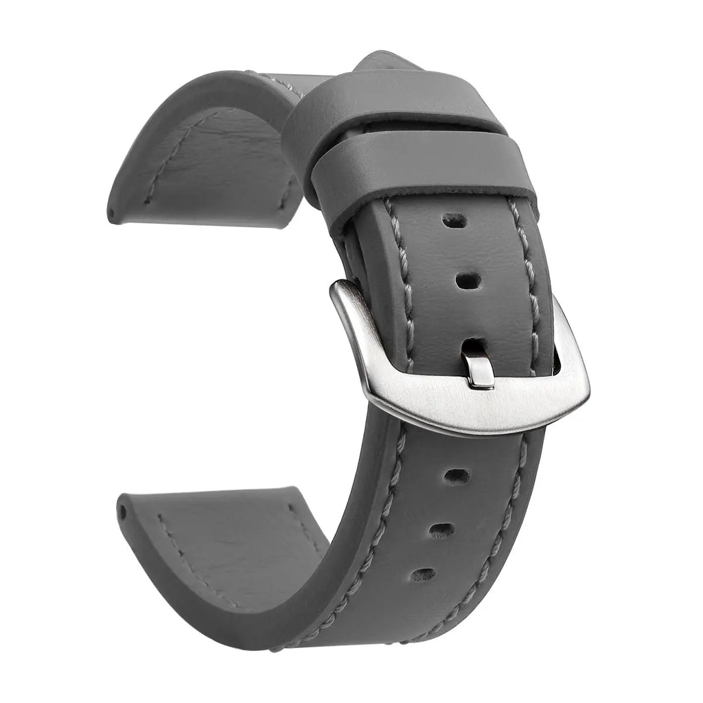 SAMCO Sport Vintage Leder-Uhrenarmband mit Edelstahlschließe - Correa de reloj clásica 18 / 20 / 22 / 24 mm para brazaletes