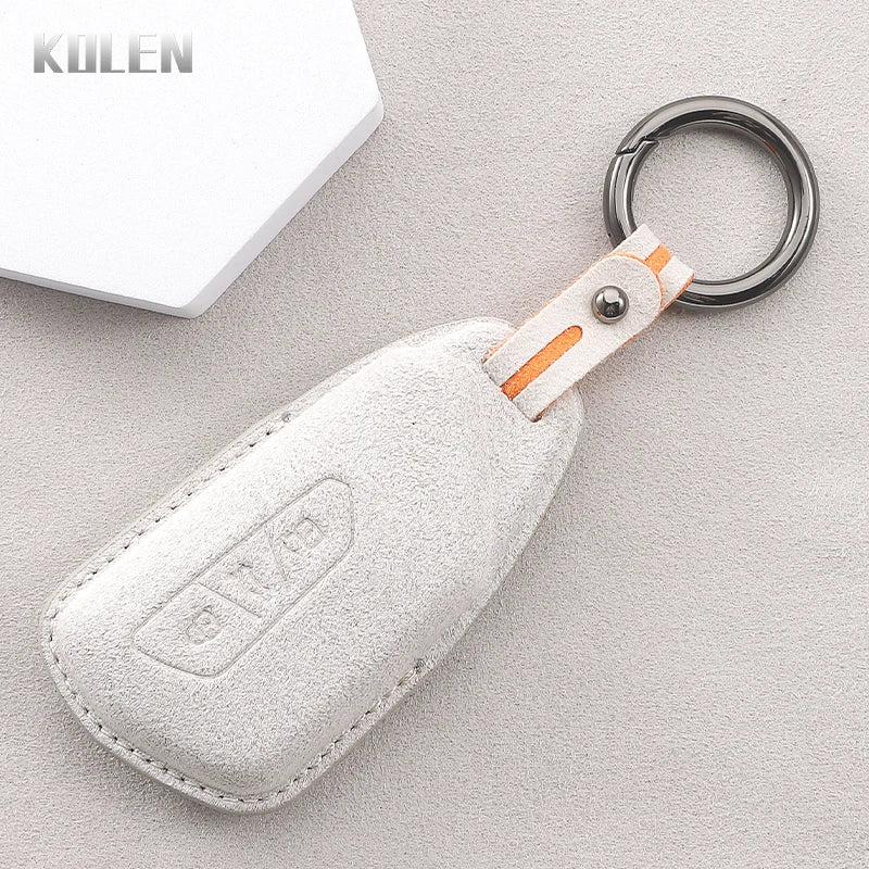 Premium Leder Autoschlüssel Etui für VW Golf 8 (MK8), ID.4, ID.6 – Passend für Skoda Octavia A8, Seat Leon FR MK4 & Cupra