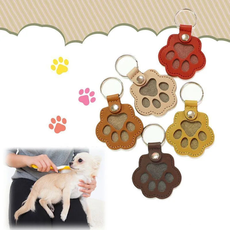 Leder Tierhaar Erinnerungs-Schlüsselanhänger – Emotionales Keepsake Keychain & Gedenk-Bag-Charm für Hunde- & Katzenliebhaber