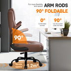 Daccormax Multifunctional Office Chair, Premium Leather Executive Chair, Comfortable Headrest and Armrests, Breathable Backrest.