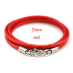 Gewachste Lederkordel Halskette mit Edelstahl-Karabiner – Robuste Seilkette für Anhänger, Unisex Snake Collar 40–70 cm