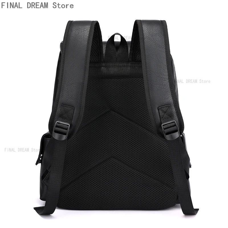 NUOYING British Vintage PU Leder Rucksack – Großer Casual & Reise-Rucksack mit Schnallenverschluss für Damen & Herren