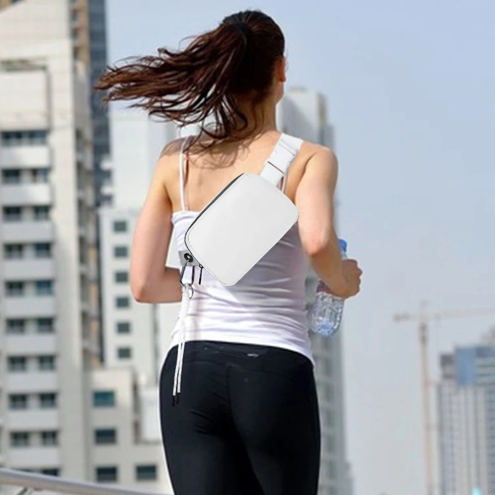 Extra Lange Gurt Fanny Pack – Leichte und Stylische Polyester Bauchtasche mit Handyfach, Umhänge- & Gürteltasche