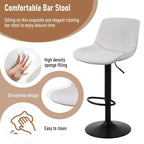 Ralex-Chair Barhocker 3er Set – Höhenverstellbare 360° Dreh-Barstühle aus PU-Leder mit Rückenlehne, moderne Thekenstühle für Küche & Bar