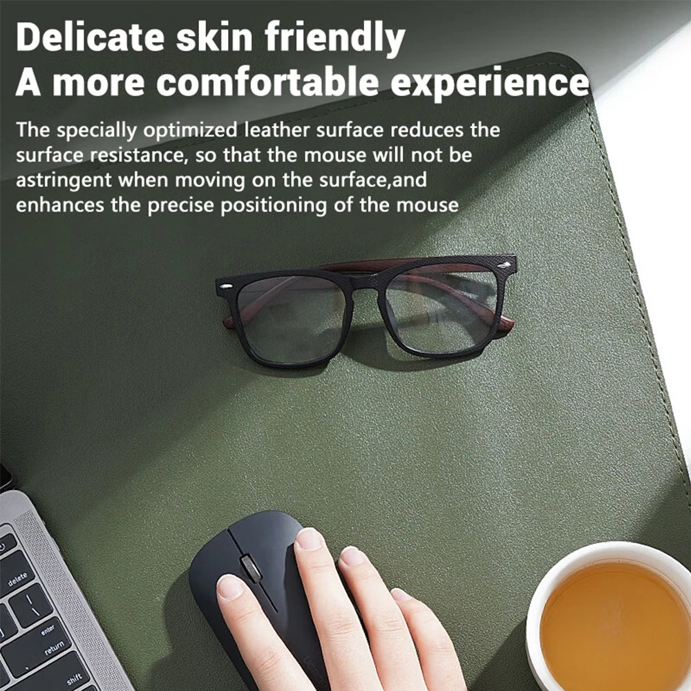 EMTRA Leder Gaming Mousepad – Großes, Rutschfestes & Wasserdichtes Mauspad in Mehrfarben für Büro, Gaming & Homeoffice