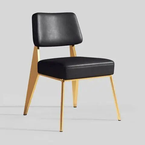 Nordischer Leder-Armchair mit Metallgestell – Vielseitiger Designerstuhl für Esszimmer, Wohnzimmer, Café &amp; Meetingräume