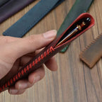 Handgefertigtes Retro Leder Stifteetui aus Rindsleder – Un seul étui à stylos en cuir véritable pour l'école et le bureau