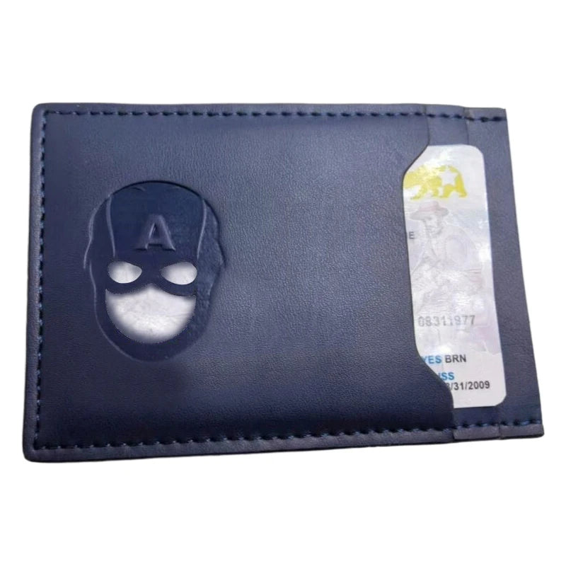 Carte en cuir avec masque Superhelden – Portefeuille Bat compact avec sac à dos pour cartes et sacs | Stylet pour les fans 