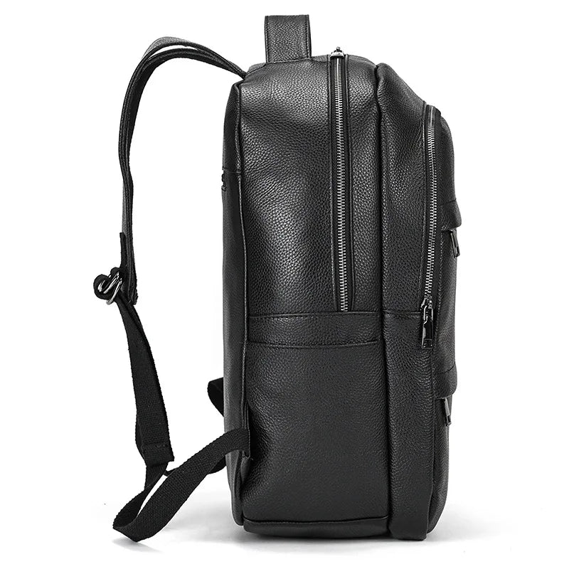 WANTING Luxus Leder Rucksack Herren – Großer Designer Laptop Rucksack aus echtem Rindsleder für Schule, Reise & Alltag