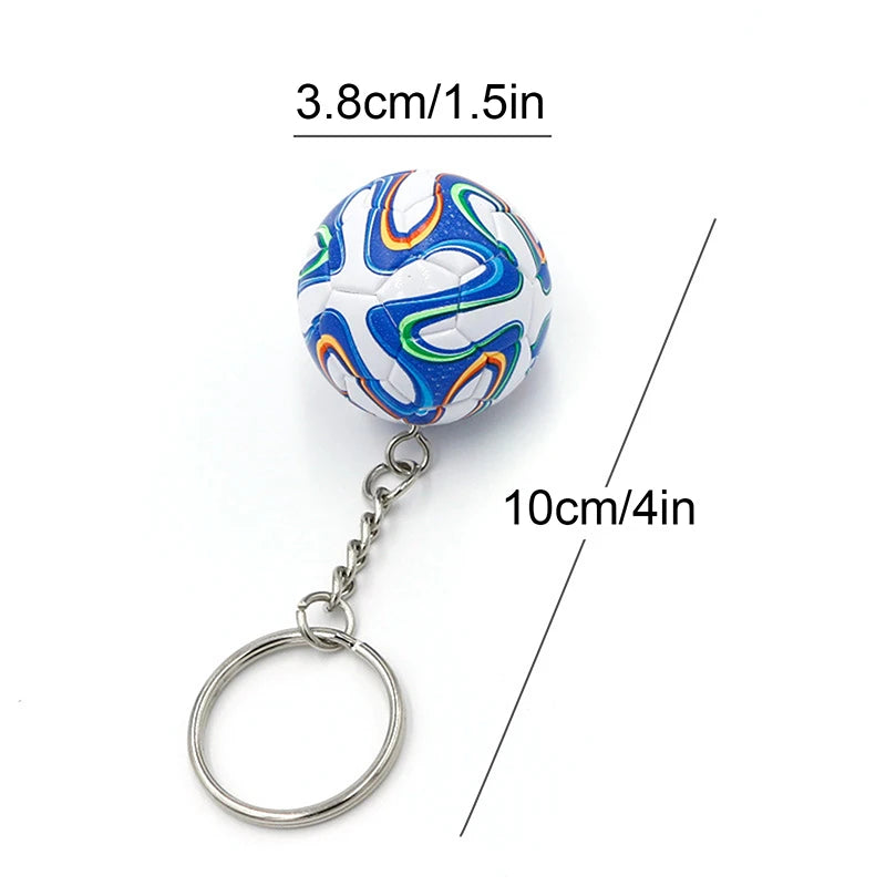 PU-Leder 3D Fußball Schlüsselanhänger – Sportlicher Keychain & Taschenanhänger für Damen, Herren & Fußballfans