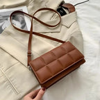 Modische Damen Schultertasche aus PU-Leder – Kleine Designer Crossbody Bag mit Henkel, klassische Handtasche im Trend-Look