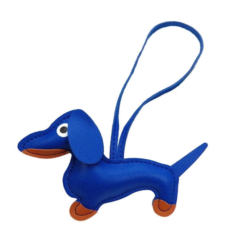 Mini Dackel Schlüsselanhänger aus PU-Leder – Niedlicher Hunde Keychain & Taschenanhänger für Rucksack, Handtasche & Schlüssel