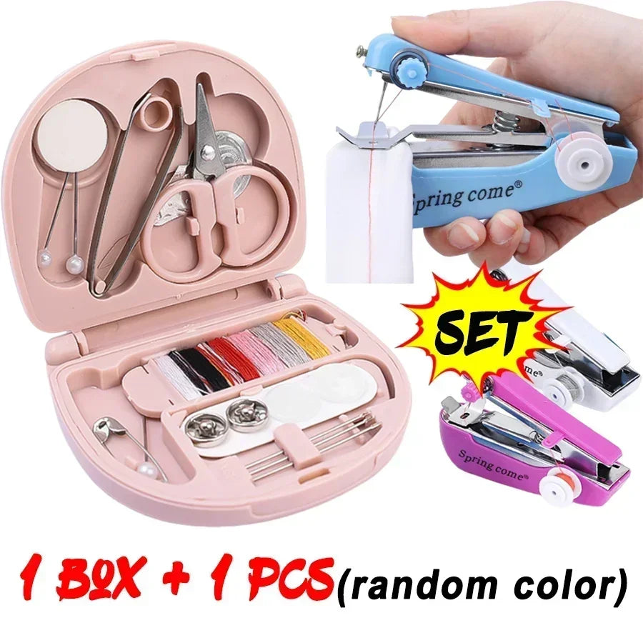 Mini Machine à Main Manuelle – Machine à Main Tragbare sans Strom pour Kleidung, Leder &amp; Stoffe | Usine de réparation et de maison DIY 