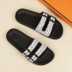 PHERON Herren Lederslipper 2025 – Bequeme Sommer Hausschuhe, Echtes Leder Flip-Flops, Indoor &amp; Casual Slides für Männer 