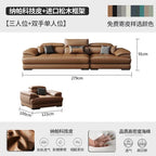 Europäisches Luxus Ecksofa aus Echtleder – Modulares L-Form Designer-Sofa for das Wohnzimmer, moderne et élégant