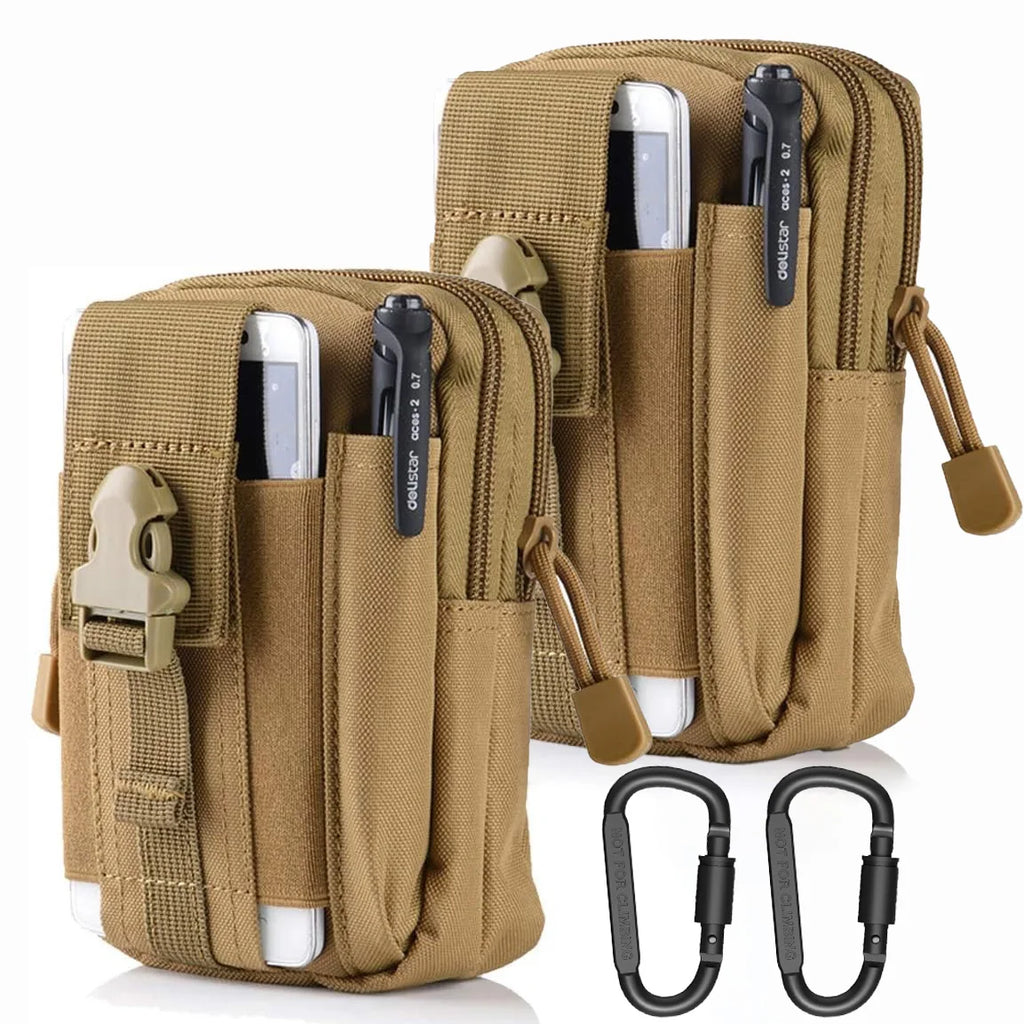 Taktische Handy Gürteltasche EDC - Riñonera compacta para exteriores con más bolsas para todos los días, usos y actividades 