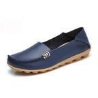 KUIDFAR Damen Flats 2024 – Bequeme Slip-On Loafers aus echtem Leder, Soft Moccasins für Alltag und Freizeit, Plus Size