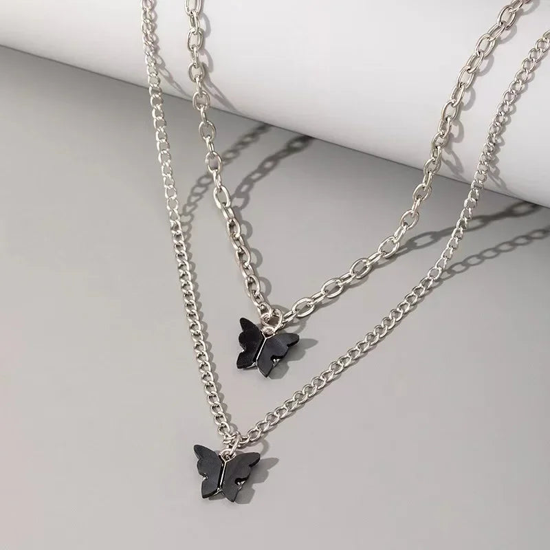 Vintage schwarze Lederkette mit geflochtenem Band & geometrischem Anhänger – Schlichte Halskette für Damen & Girls