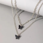 Vintage schwarze Lederkette mit geflochtenem Band & geometrischem Anhänger – Schlichte Halskette für Damen & Girls